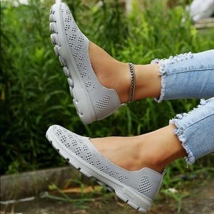 Grey mesh sneakers